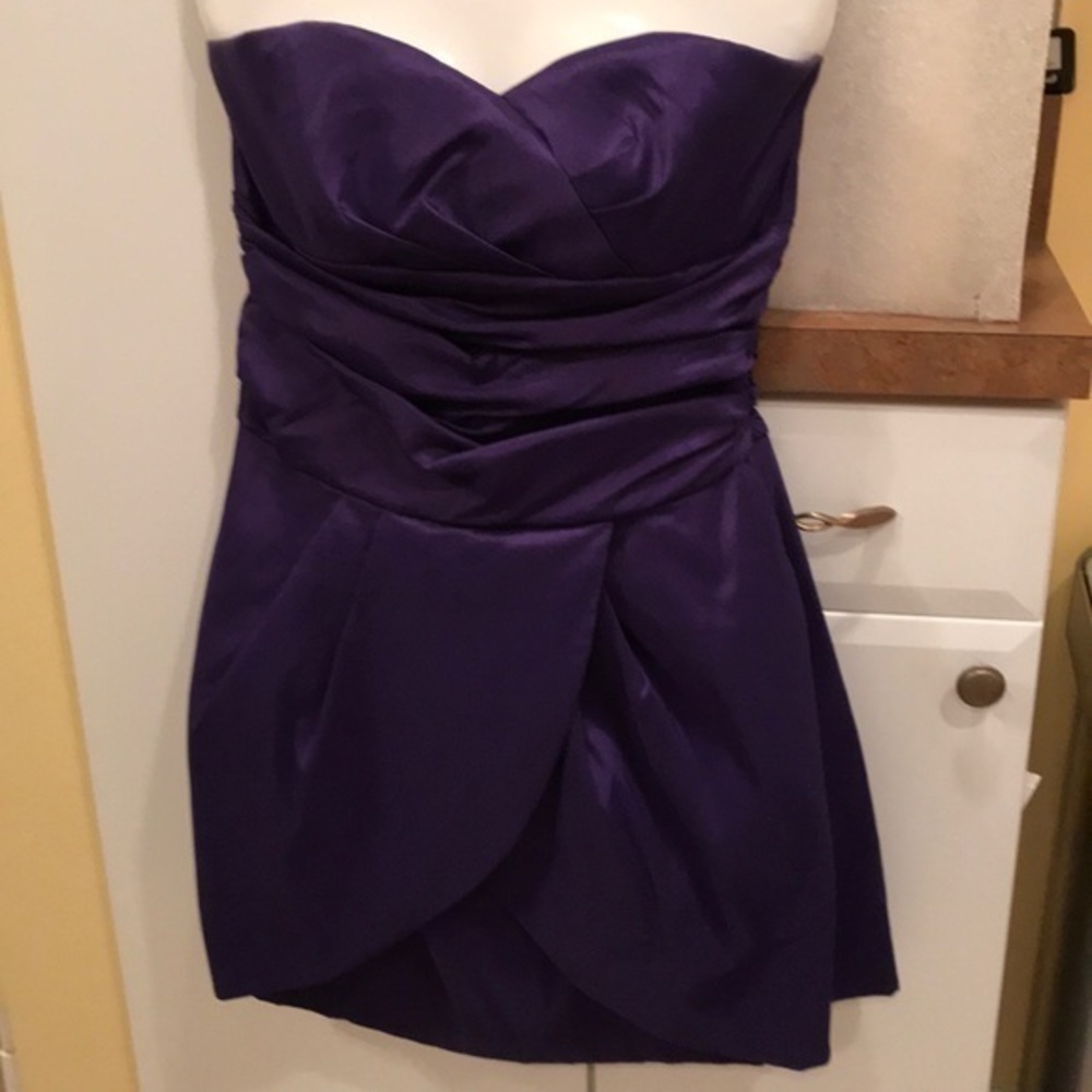 Social Bridesmaids strapless taffeta dress